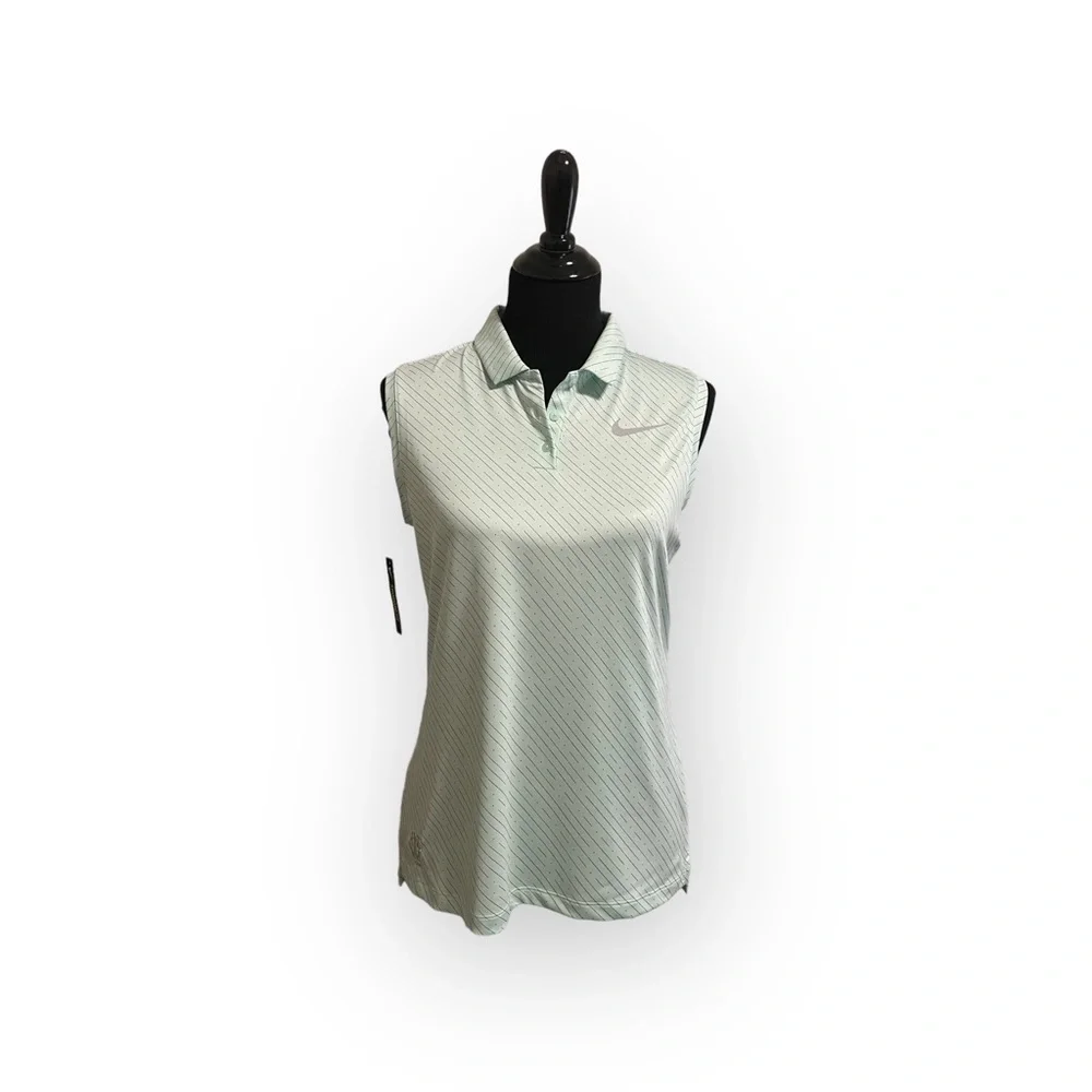 NWT Nike Stripe Block Polo Aqua (M)